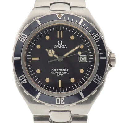 値下 オメガ OMEGA 2810.50 シーマスタープロフェッショナル 200m ラージサイズ 39mm デイト クォーツ メンズ 良品 □#137369
