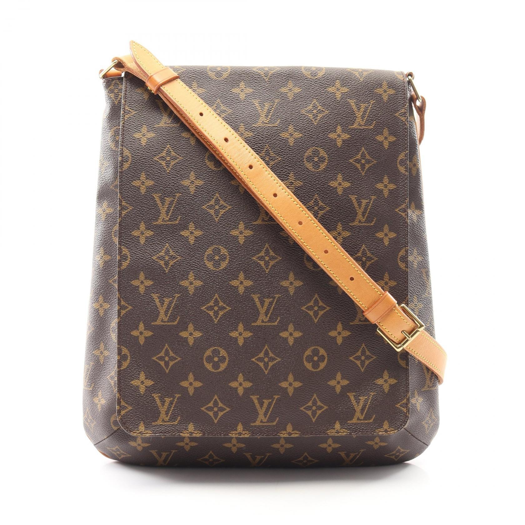 ルイ・ヴィトン LOUIS VUITTON ミュゼット ショルダーバッグ バッグ PVCコーティングキャンバス レザー モノグラム レディース ブラウン系 M51256 【中古】