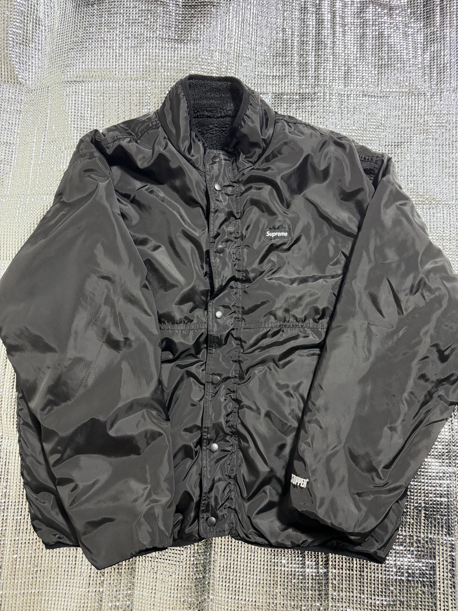 Supreme Geo Reversible WINDSTOPPER Fleece Jacket "Black"