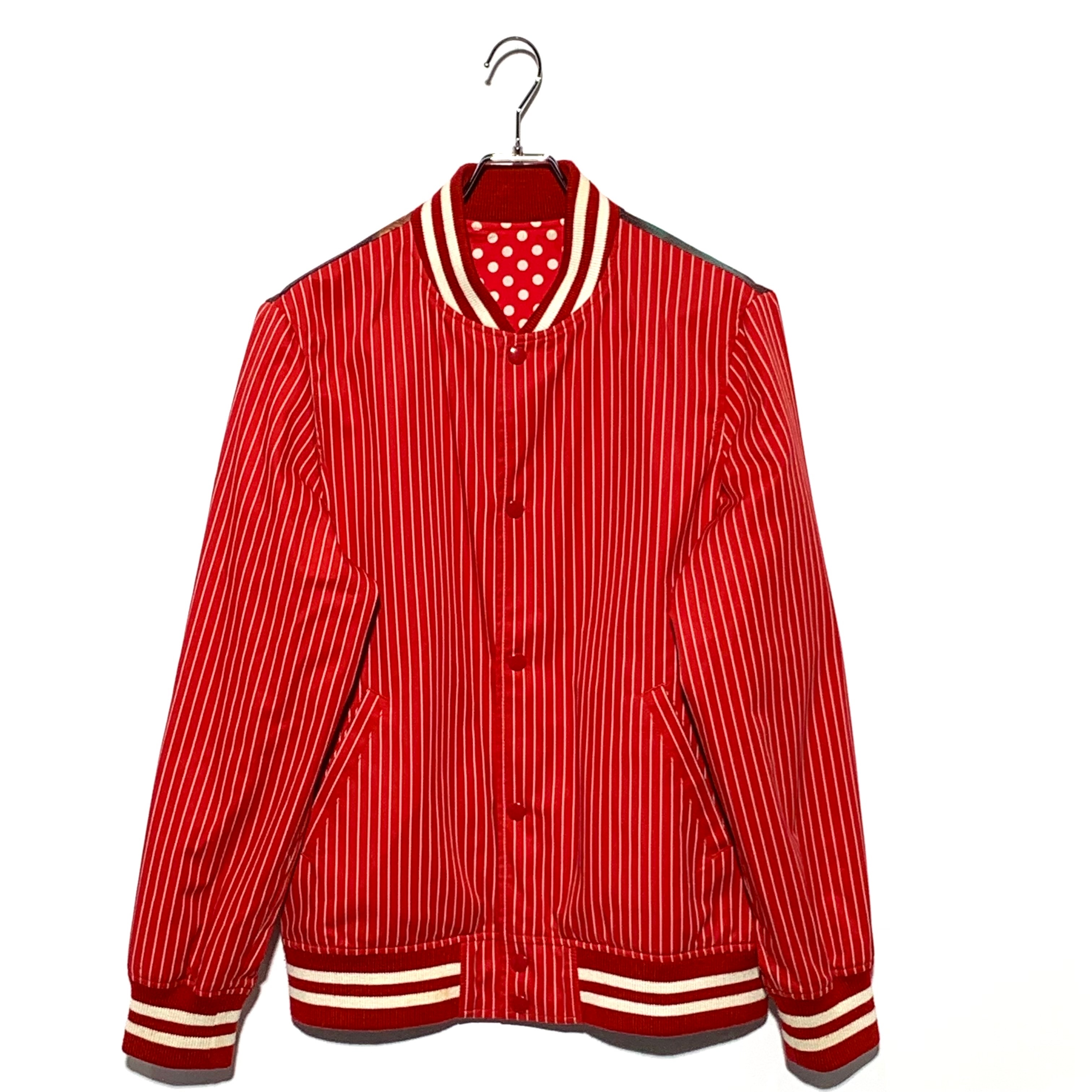 Supreme x COMME des GARCONS SHIRT Reversible Varsity Baseball Jacket "Red"