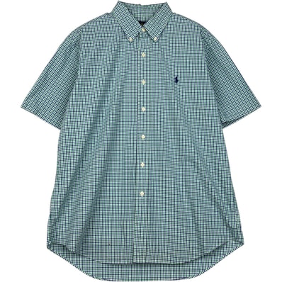 古着 ラルフローレン Ralph Lauren 半袖 ボタンダウン チェックシャツ メンズL相当/eaa623655
