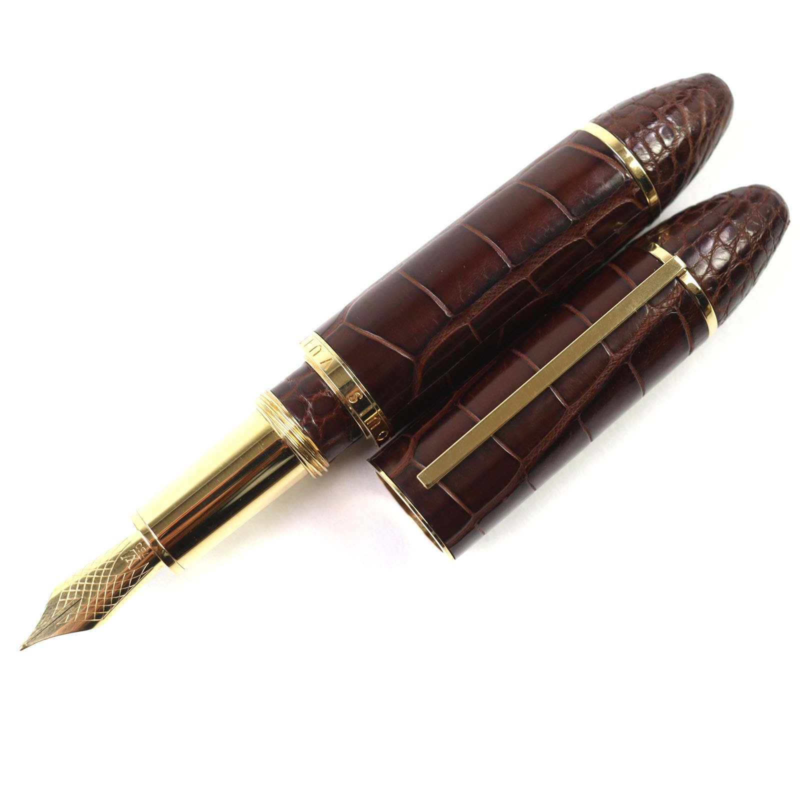 美品 ルイヴィトン 万年筆 ブラウン メンズ N73240