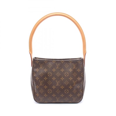 ルイ・ヴィトン LOUIS VUITTON ルーピングMM ショルダーバッグ バッグ PVCコーティングキャンバス レザー モノグラム レディース ブラウン系 M51146 【中古】