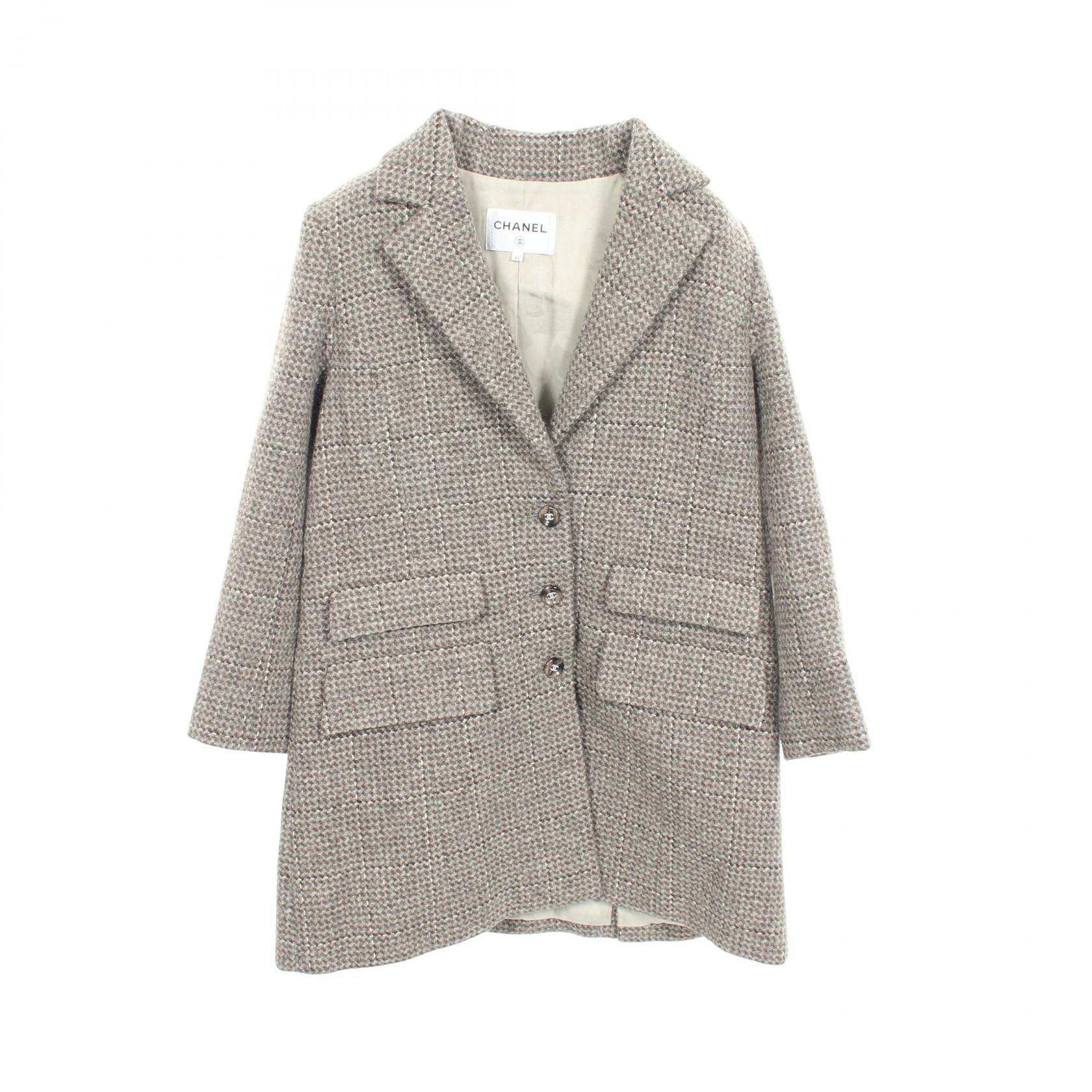 シャネル CHANEL ココボタン 衣料品 アウター ウール レディース グレー系 P77707V65067 【中古】