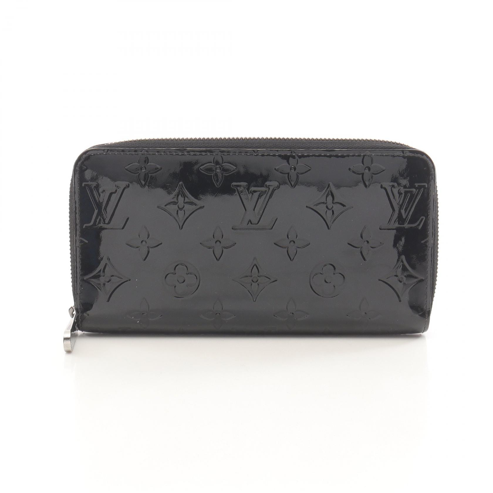 ルイ・ヴィトン LOUIS VUITTON ジッピーウォレット ノワールマニエティック ラウンド長財布 財布 レザー ヴェルニ ノワール レディース ブラック系 M90075 【中古】