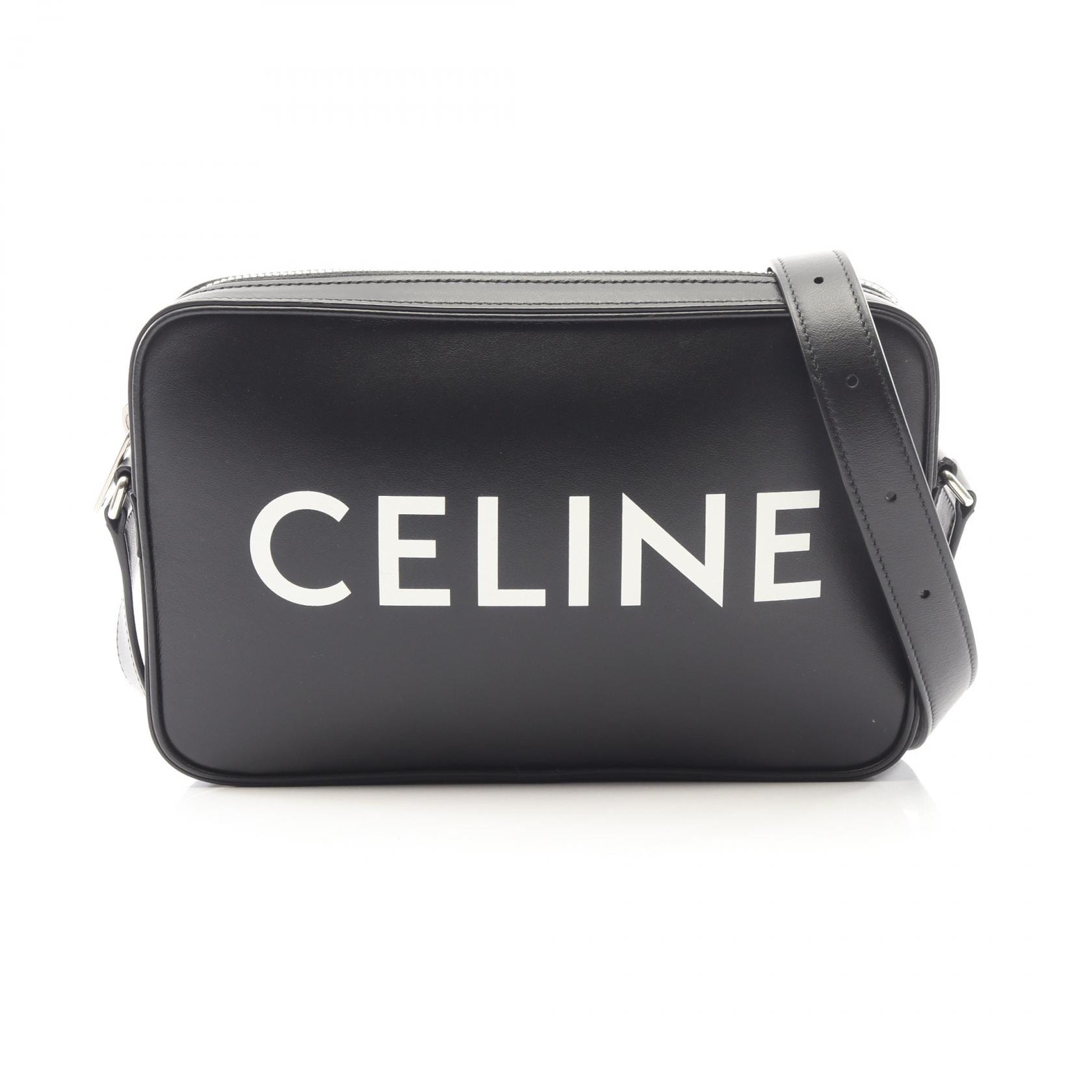 セリーヌ CELINE ミディアム メッセンジャーバッグ ショルダーバッグ バッグ レザー メンズ レディース ブラック系 194502CIM 【中古】