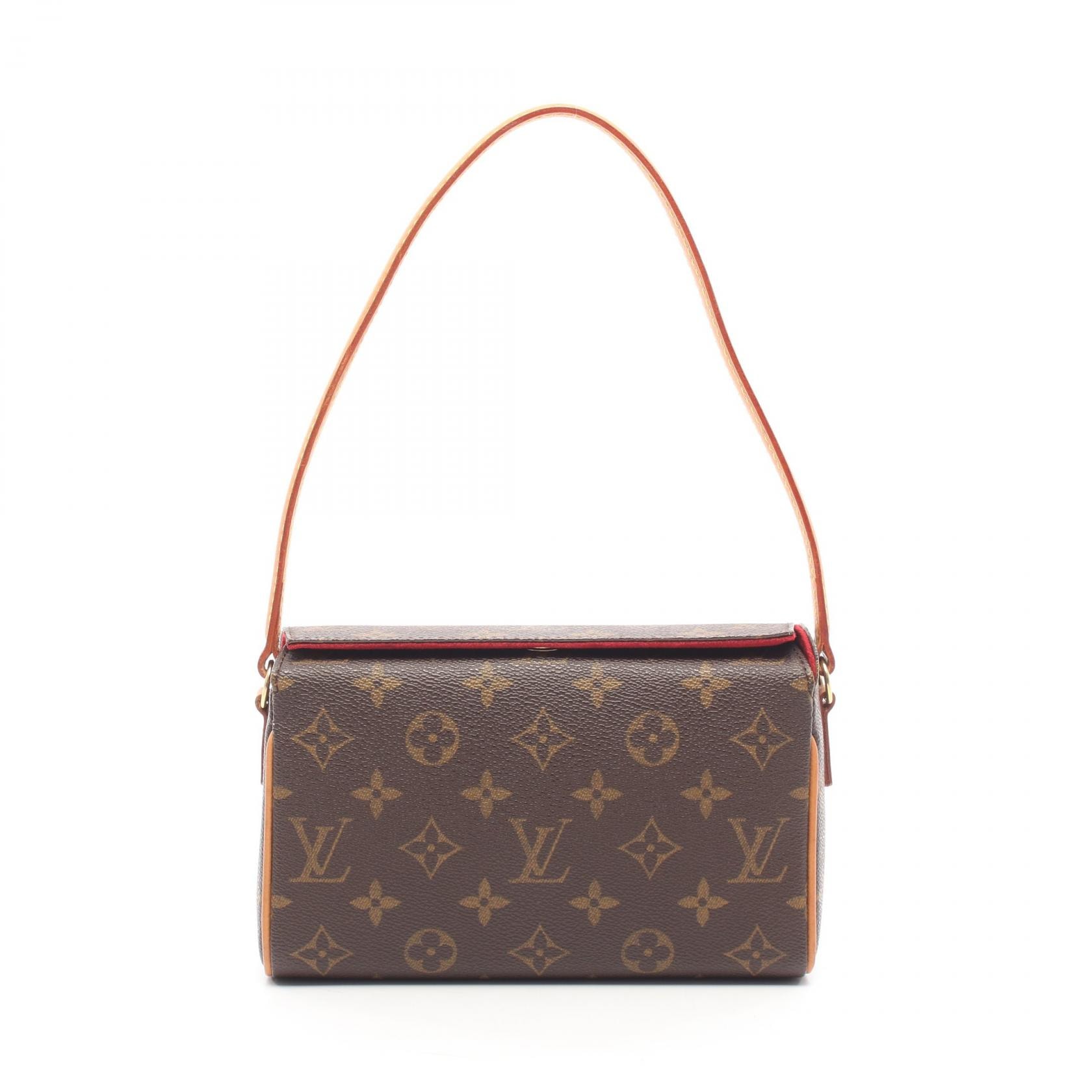 ルイ・ヴィトン LOUIS VUITTON レシタル モノグラム ハンドバッグ バッグ PVCコーティングキャンバス レザー モノグラム レディース ブラウン系 M51900 【中古】