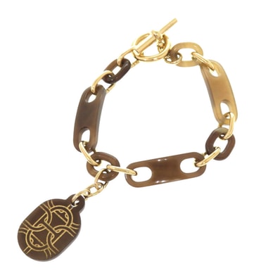 エルメス シェーヌダンクル バッファローホーン ブラウン