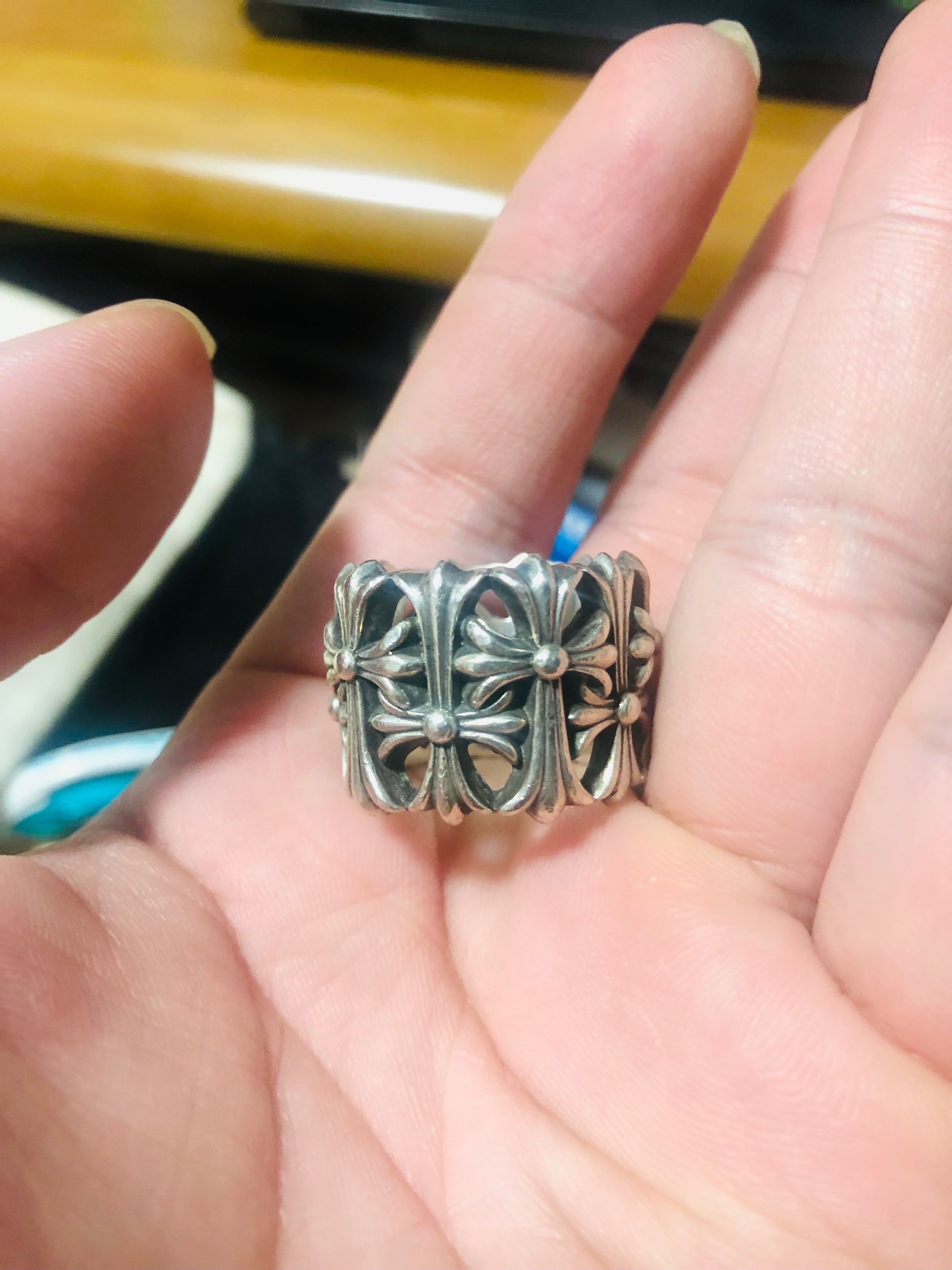 Chrome Hearts Cemetery Cross Ring "Silver"