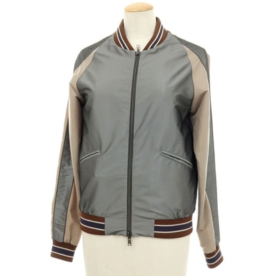 【中古】ヘルノ Herno × Pierre louis mascia リバーシブル ダブルジップ スカジャン グレーxベージュ【サイズ38】【レディース】