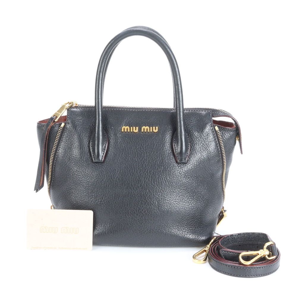 ■極美品 ミュウミュウ マドラス 5BA003 ショルダーバッグ レザー