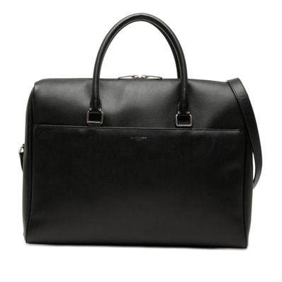 サンローラン ロゴ ショルダーバッグ ハンドバッグ 2WAY 556999 ブラック レザー レディース SAINT LAURENT 【中古】