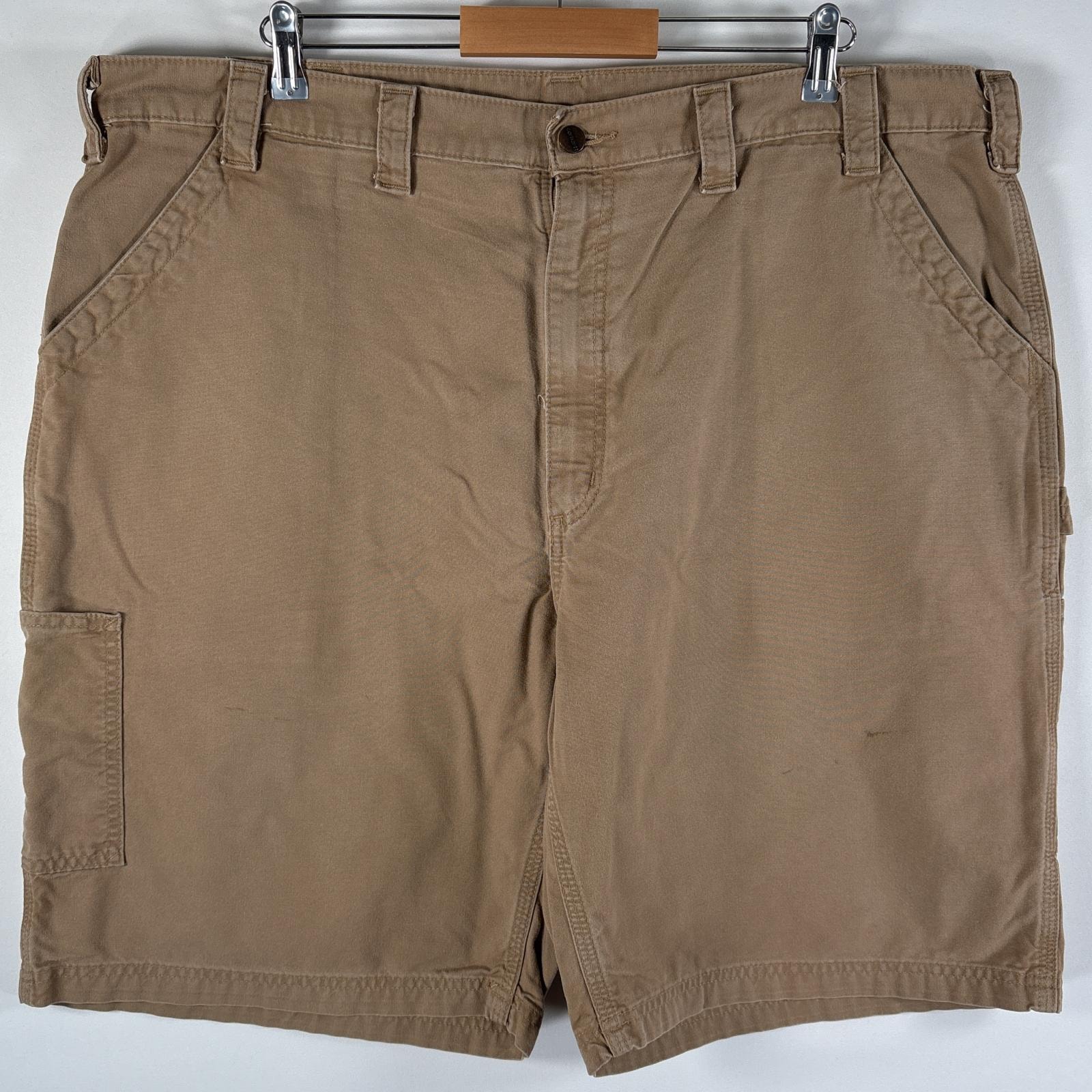 古着 カーハート Carhartt ショートパンツ 大きいサイズ ワークショーツ ワンポイント ペインター w44  ベージュ系 メンズ