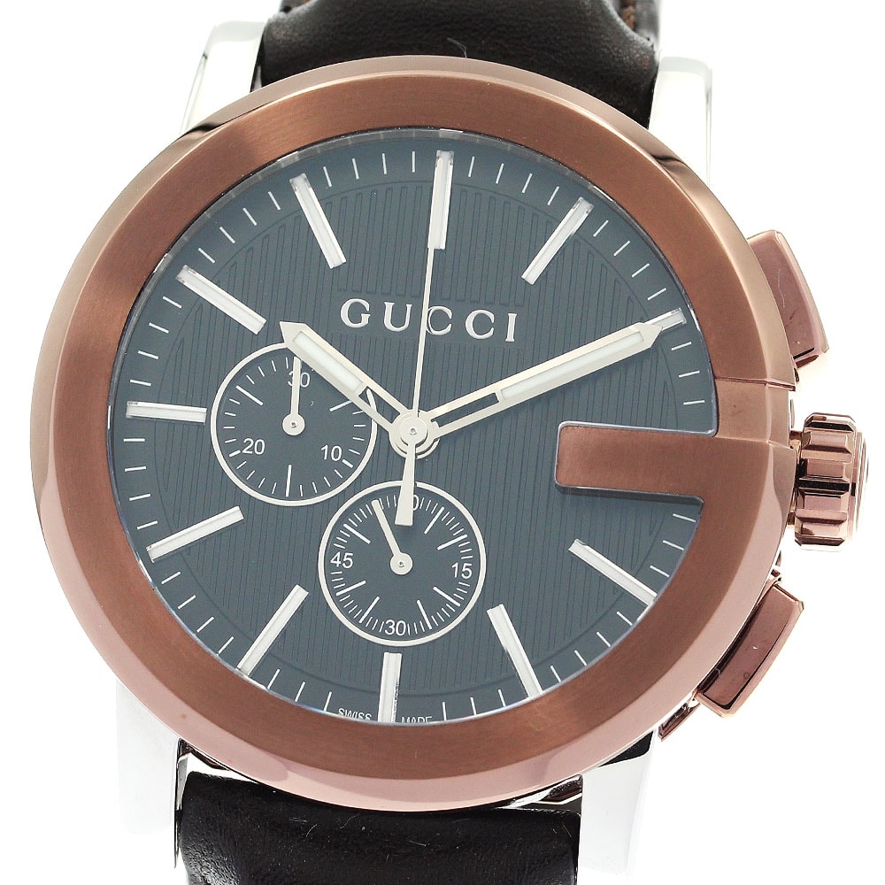 ☆美品 グッチ Gクロノ 101.2/YA101202 メンズ 【中古】