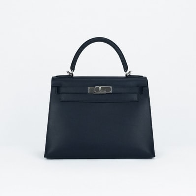 エルメス HERMES ケリー28 ケリー 28 バッグ トートバッグ ショルダーバッグ リセ ブルーインディゴ ブルー 青 紺 シルバー金具