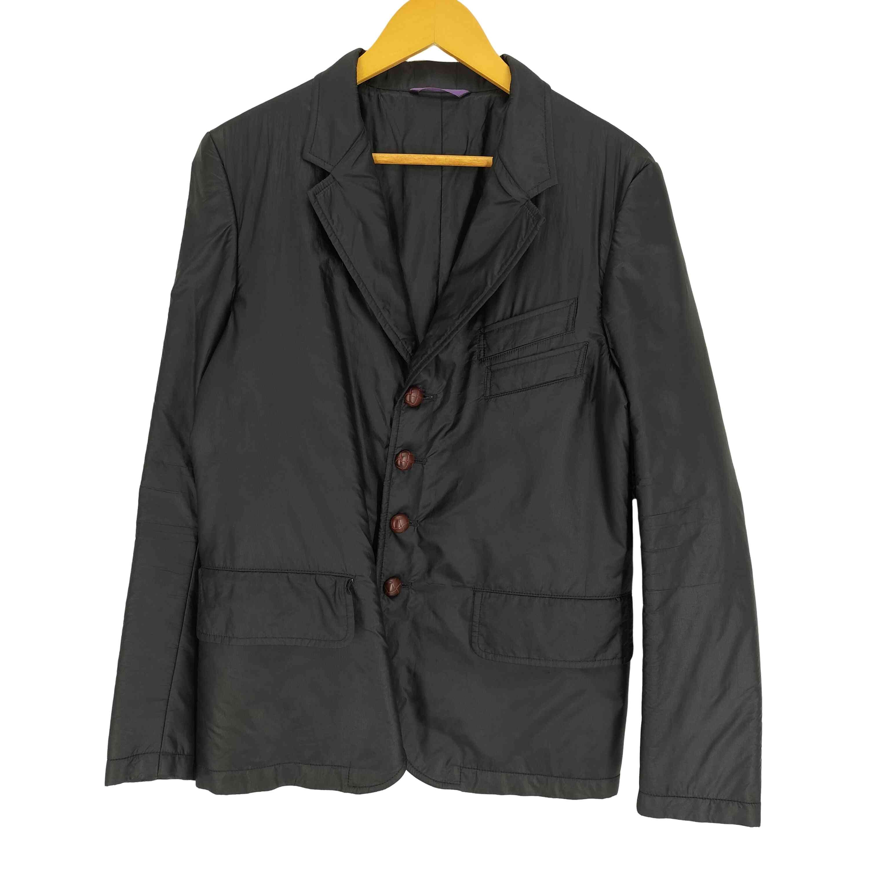 クルミボタン リップストップ  4B 4ポケット ナイロン シングルブレスト ジャケット【1140649679089】