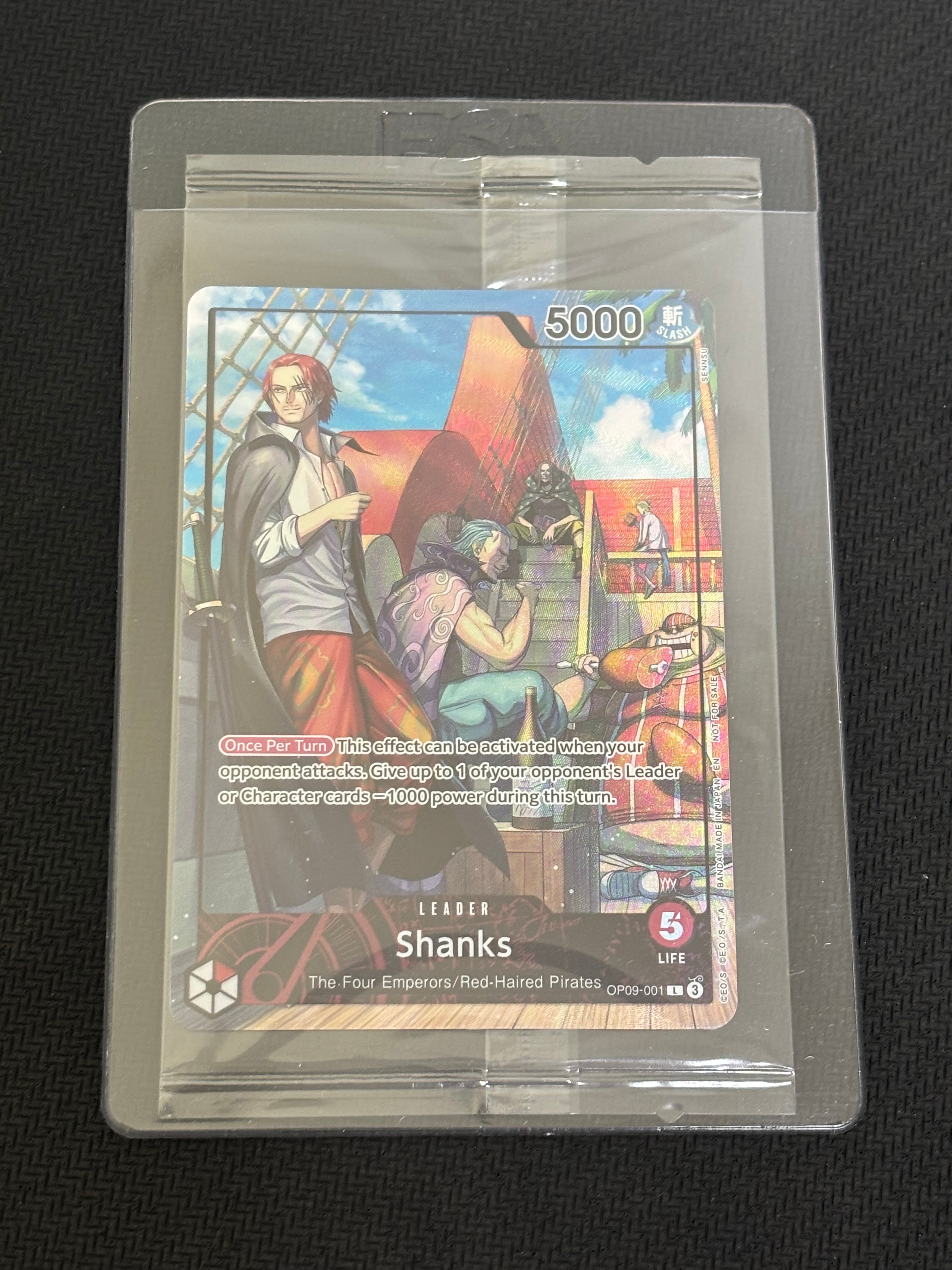 シャンクス L [OP09-001]【英語版】(プロモーションカード「PSA限定コラボプロモカード」)