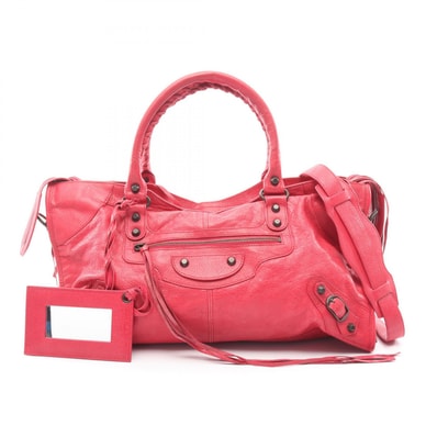 バレンシアガ BALENCIAGA ザ パートタイム 2WAY ハンドバッグ バッグ レザー レディース レッド系 【中古】