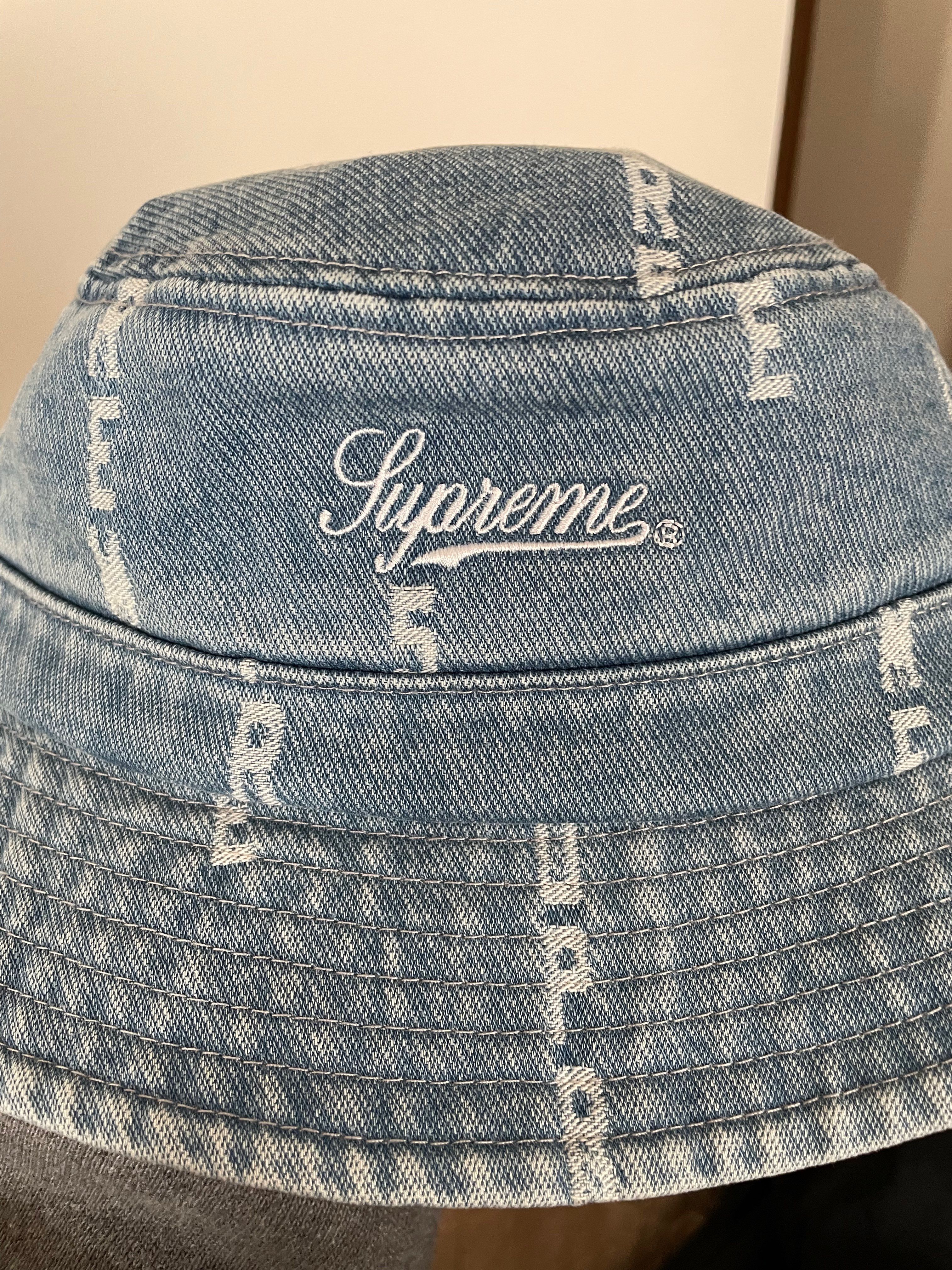 Supreme Jacquard Logos Denim Crusher "Blue"