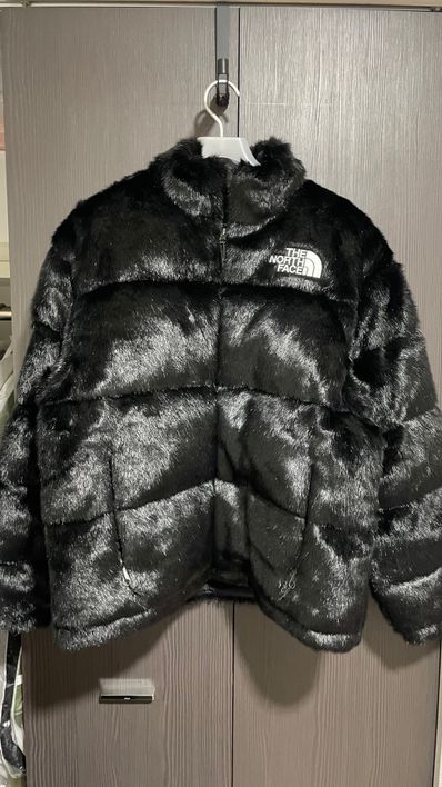 Supreme x The North Face Faux Fur Nuptse Jacket "Black"