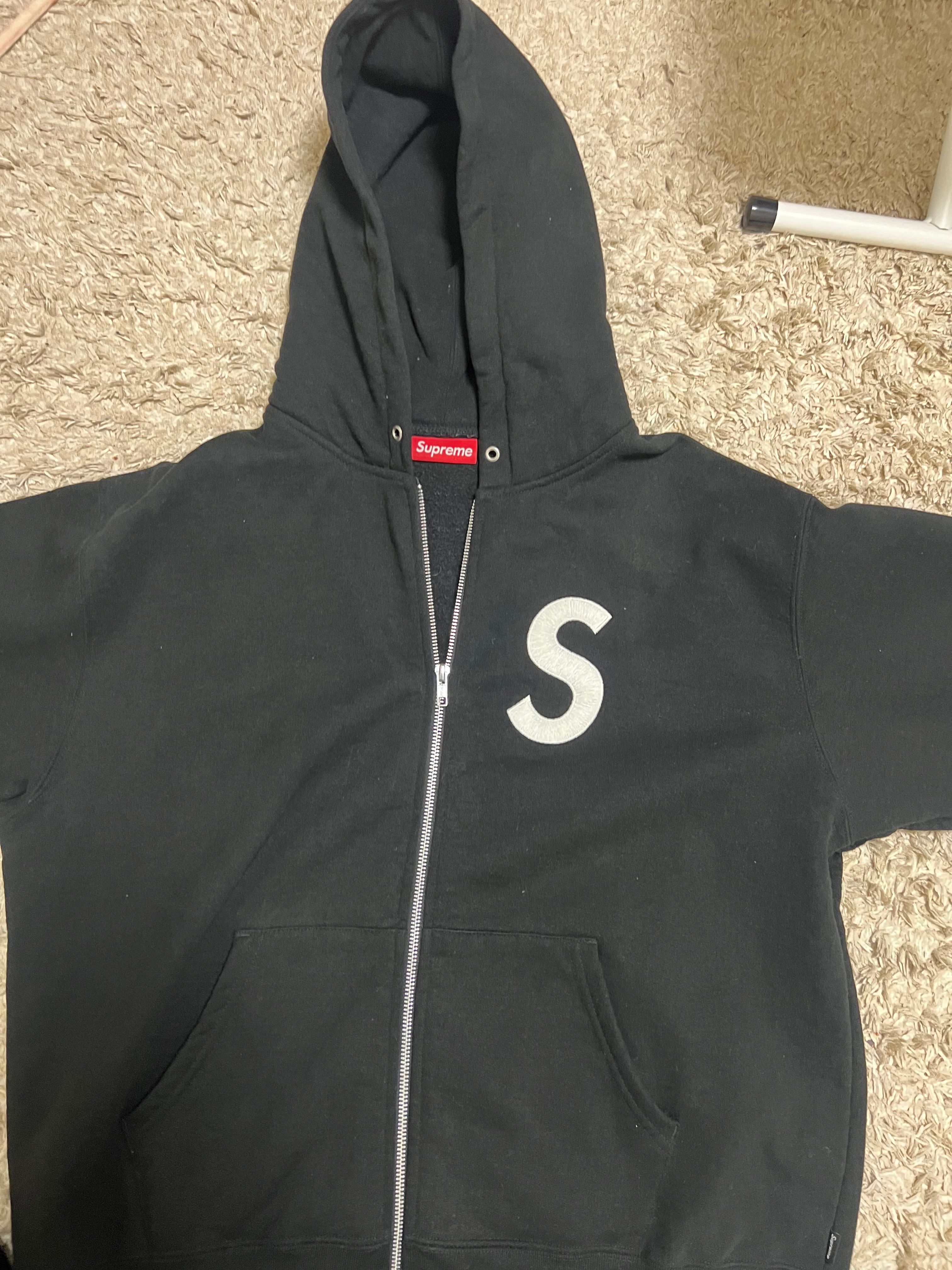 Supreme S Logo Zip Up Hooded Sweatshirt "Black" (FW24)