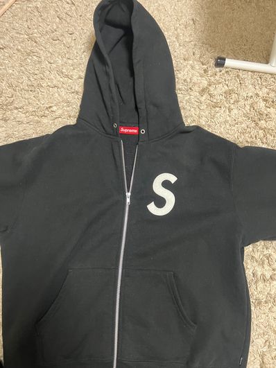 Supreme S Logo Zip Up Hooded Sweatshirt "Black" (FW24)