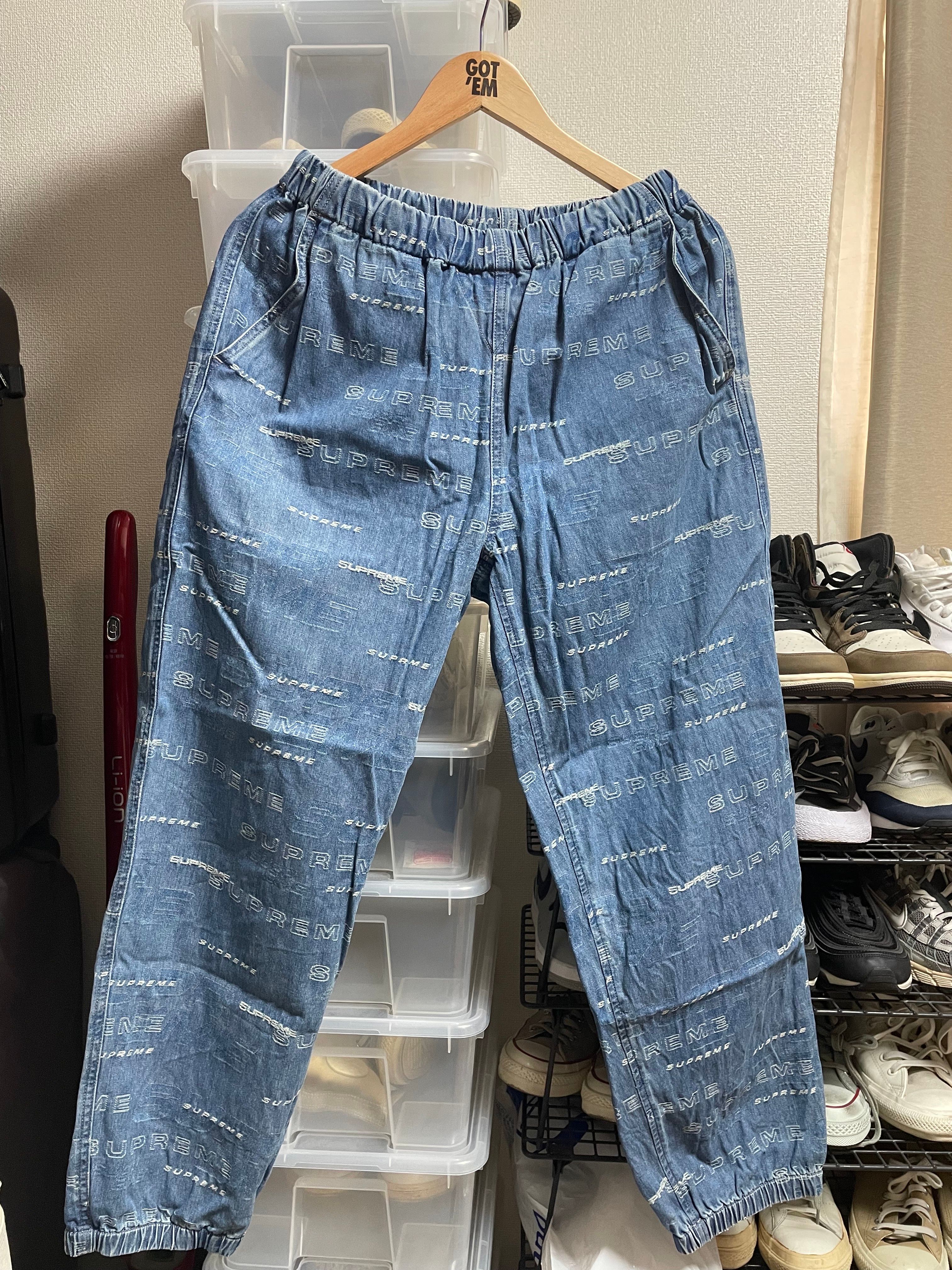 Supreme Dimensions Logo Denim Skate Pant "Blue"
