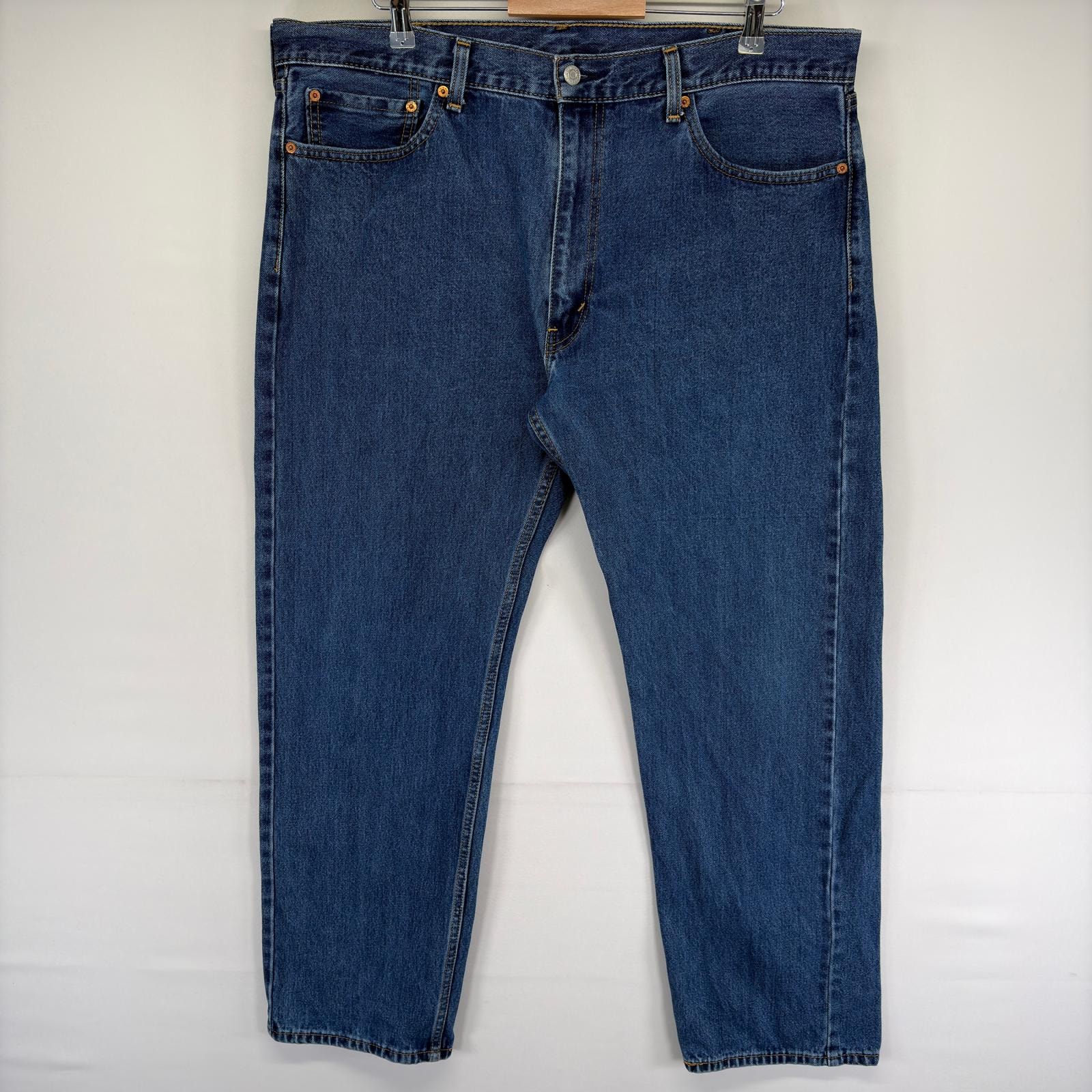 古着 リーバイス Levi's デニム パンツ 505 Gパン ストレート 大きいサイズ ジッパーフライ ジーンズ w40 L32  ブルー系 メンズ