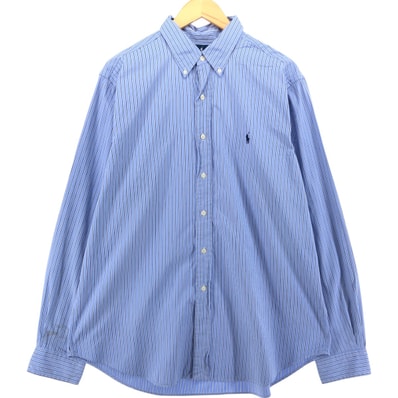 古着 ラルフローレン Ralph Lauren CLASSIC FIT クラシックフィット 長袖 ボタンダウンストライプシャツ メンズXL相当/eaa540746