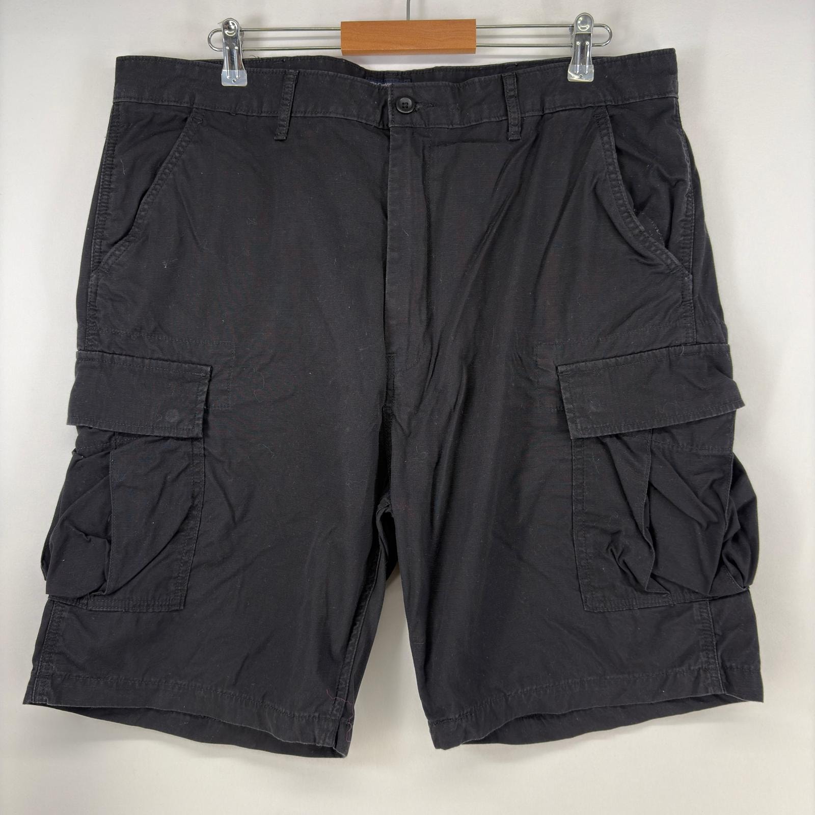 古着 リーバイス Levi's ショートパンツ カーゴパンツ ハーフパンツ ジップ 大きいサイズ サイドポケット w40 ブラック メンズ