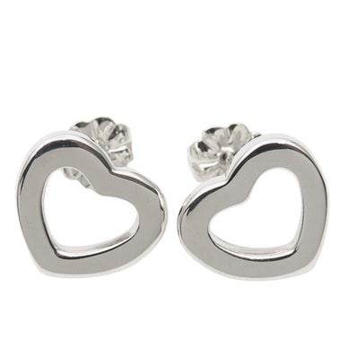 【中古】 ティファニー ピアス ハート シルバー925 K14WG 約3.0g シルバー アクセサリー レディース 女性 TIFFANY&Co.