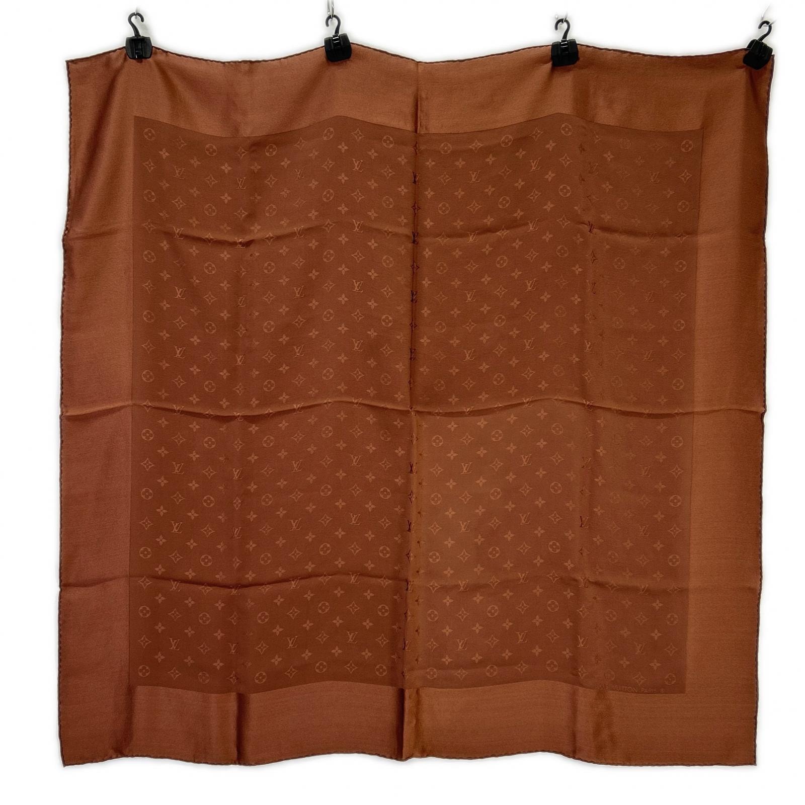 ルイヴィトン シルク100 ショール・モノグラム 大判 スカーフ