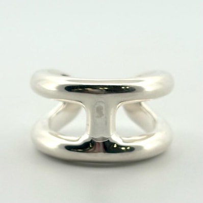 エルメス HERMES リング オスモズPM H102539B SV925 シルバー #53 イタリア製【鑑定済み】正規品