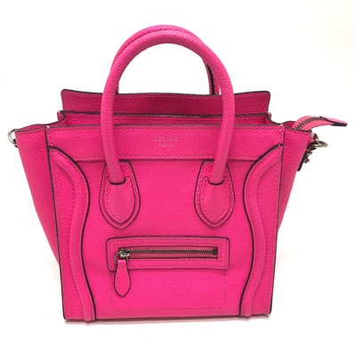 セリーヌ CELINE ラゲージ ミニショッパー 18924 カバン 2WAY ハンドバッグ レザー ピンク