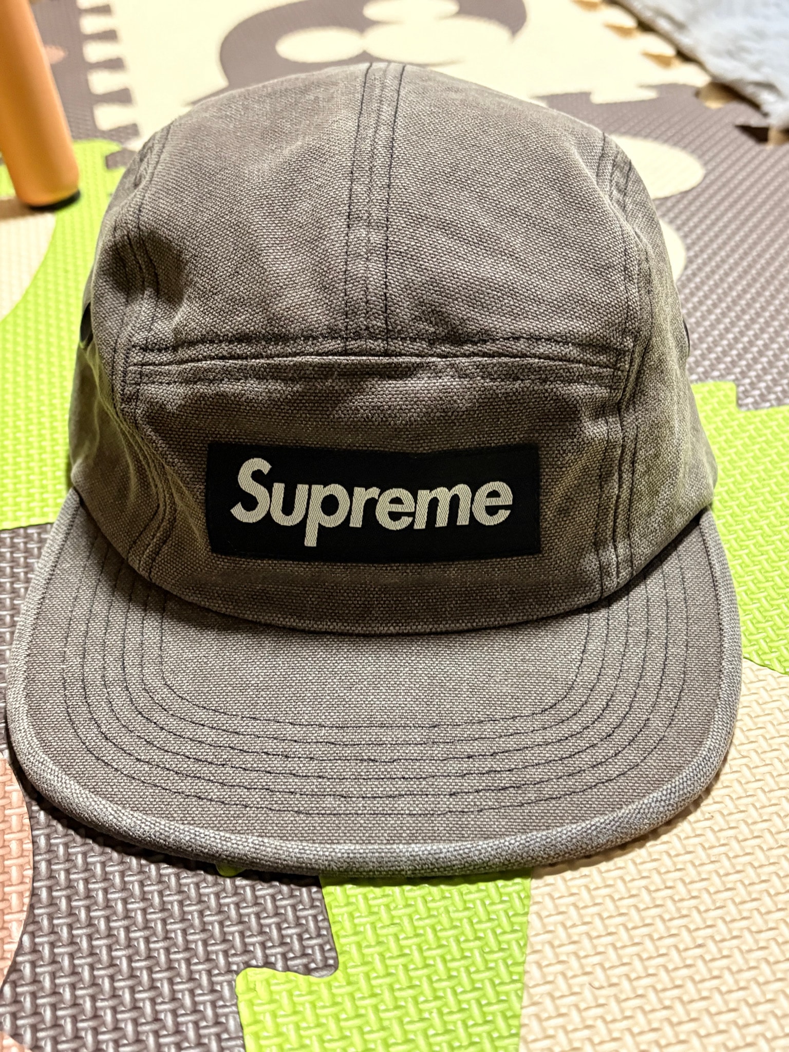 Supreme Denim Camp Cap "Washed Black"