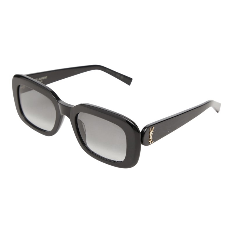 サンローラン YSLロゴ アジアンフィット サングラス アイウェア SLM130 ブラック プラスチック メンズ SAINT LAURENT 【中古】