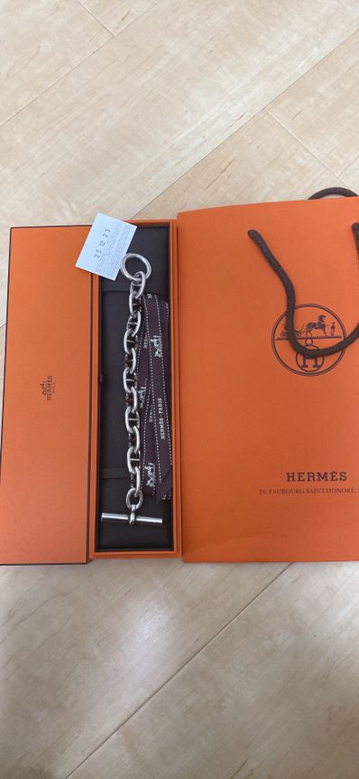 Hermes Chaine D'ancre TGM Bracelet "Silver"