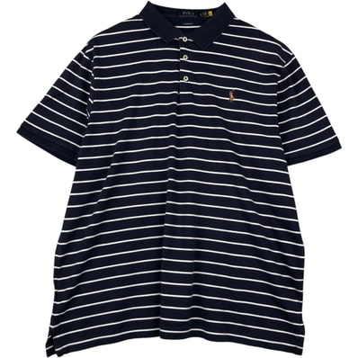 古着 ラルフローレン Ralph Lauren POLO RALPH LAUREN CLASSIC FIT 半袖 ボーダー ポロシャツ メンズXL相当/eaa620748