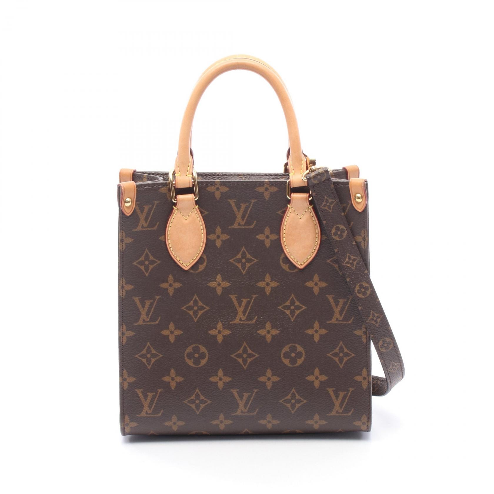 ルイ・ヴィトン LOUIS VUITTON サックプラBB 2WAY ハンドバッグ バッグ PVCコーティングキャンバス レザー モノグラム レディース ブラウン系 M45847 【中古】