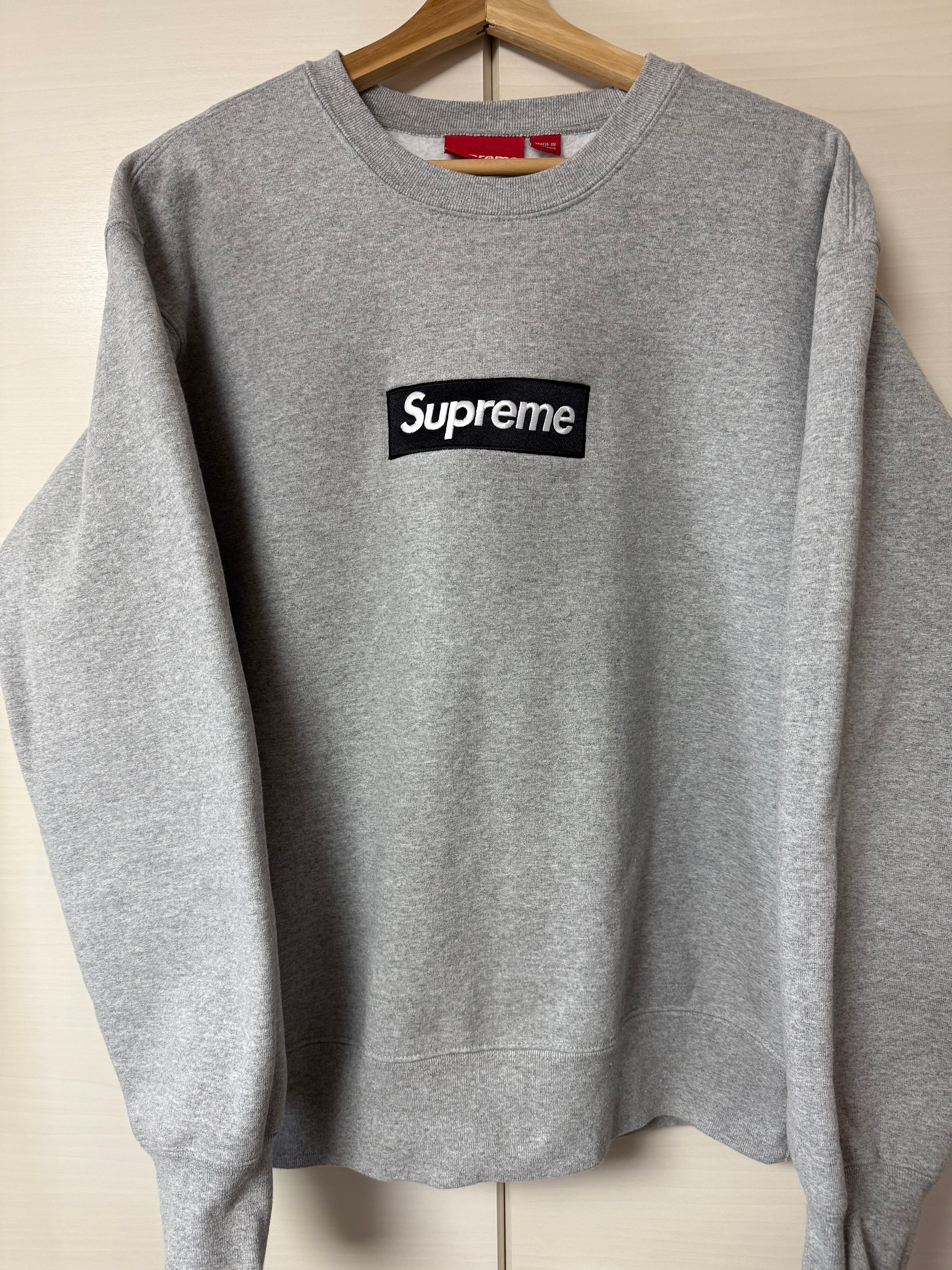 Supreme Box Logo Crewneck "Heather Grey" (22FW)