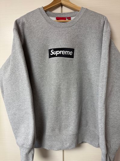 Supreme Box Logo Crewneck "Heather Grey" (22FW)