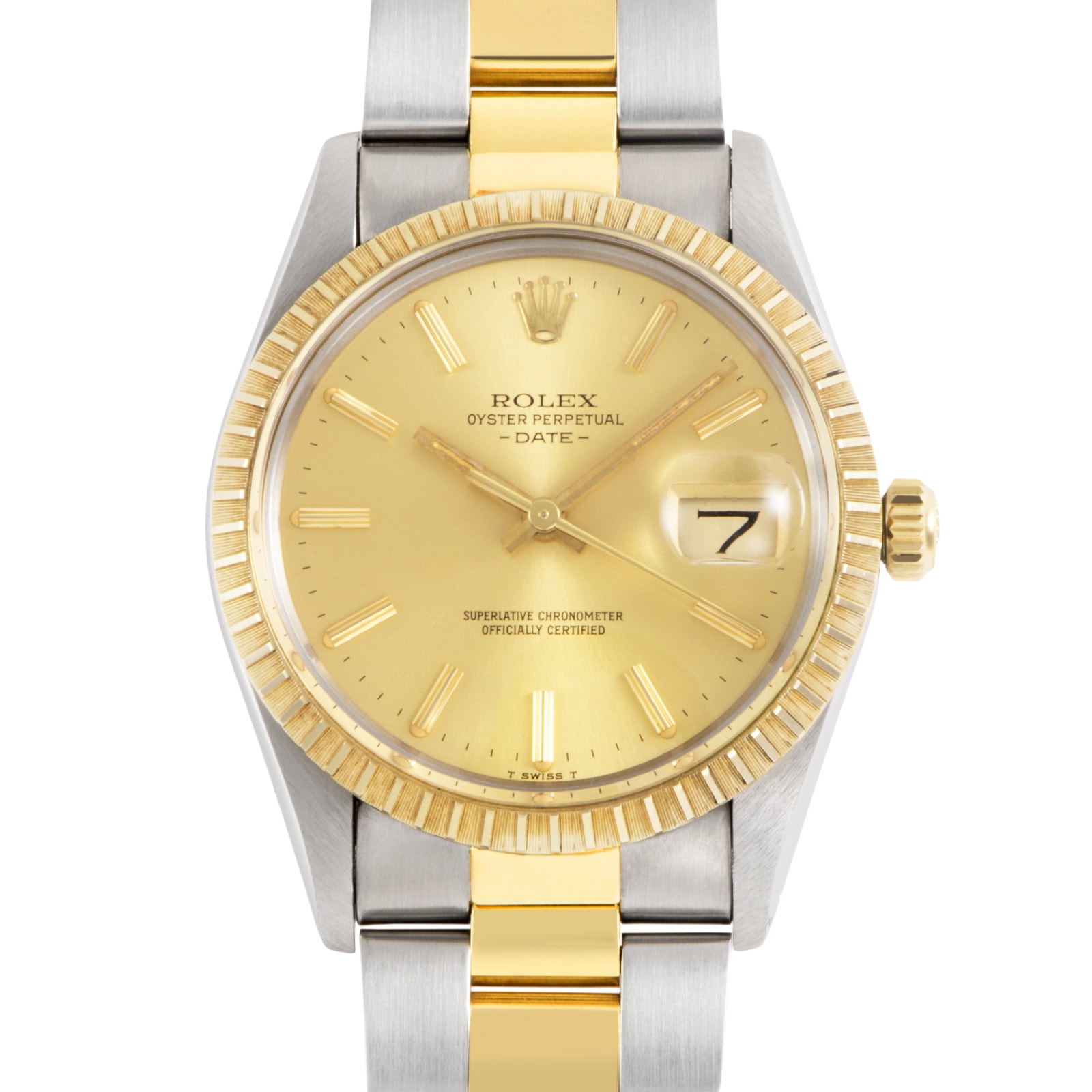 ROLEX ロレックス パーペチュアルデイト 15053 1981年製 エングレーブドベゼル SS/YG【中古】