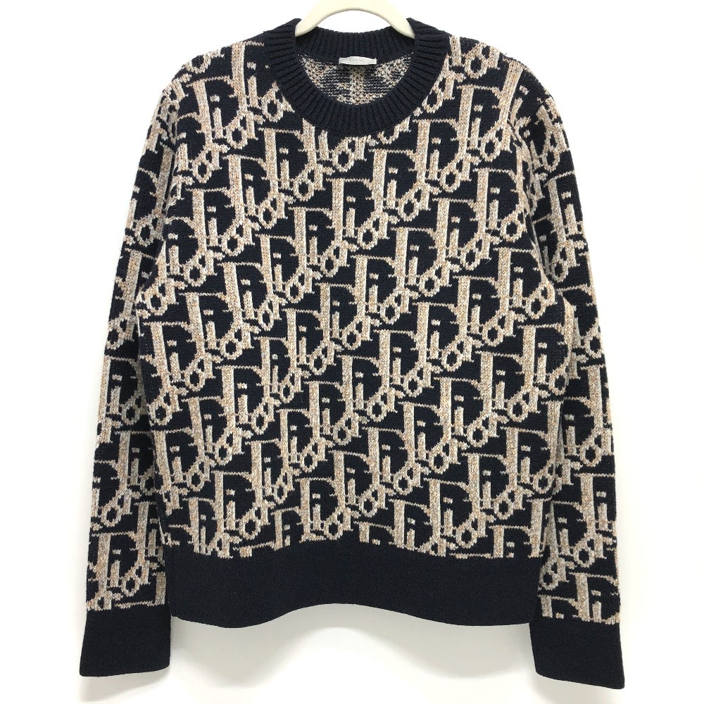 ディオール Dior 193M638AT393 オブリーク 21AW セーター ウール ネイビー