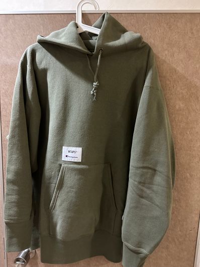 Wtaps ACADEMY / HOODED / COTTON. CHAMPION. REVERSE WEAVE "Olive Drab"(672)