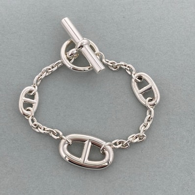 HERMES エルメス シェーヌダンクル ファランドール ST ブレスレット シルバー925 シルバー レディース【中古】