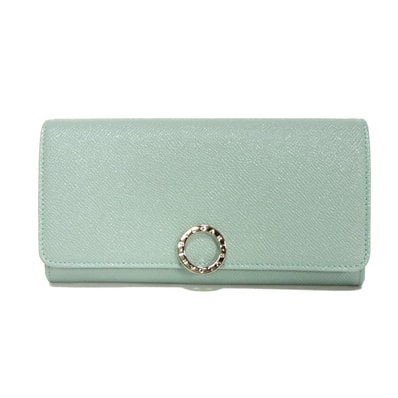 BVLGARI ブルガリ クリップ ラージ ウォレット グレイン カーフ ラプソディオパール コンパートメント 札入れ カードケース パスケース コインケース 小銭入れ RFID IC 未使用 BB ロゴ リング グレイシャーターコイズ 長財布 287271