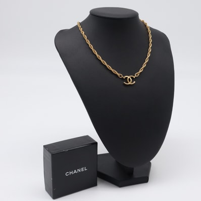 美品 CHANEL シャネル ココマーク チェーンネックレス GP - ネックレス ゴールド GP レディース