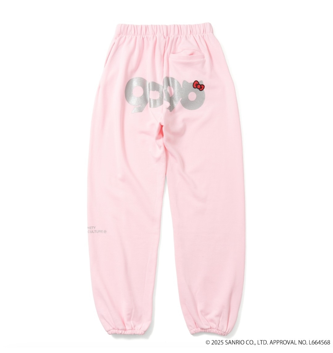 9090girl×HELLO KITTY 90 Logo Sweat Pants