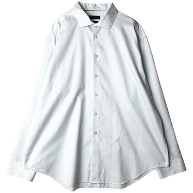 古着 カルバンクライン Ck Calvin klein SLIM FIT 長袖 コットンストライプシャツ メンズXXL相当/eaa609193