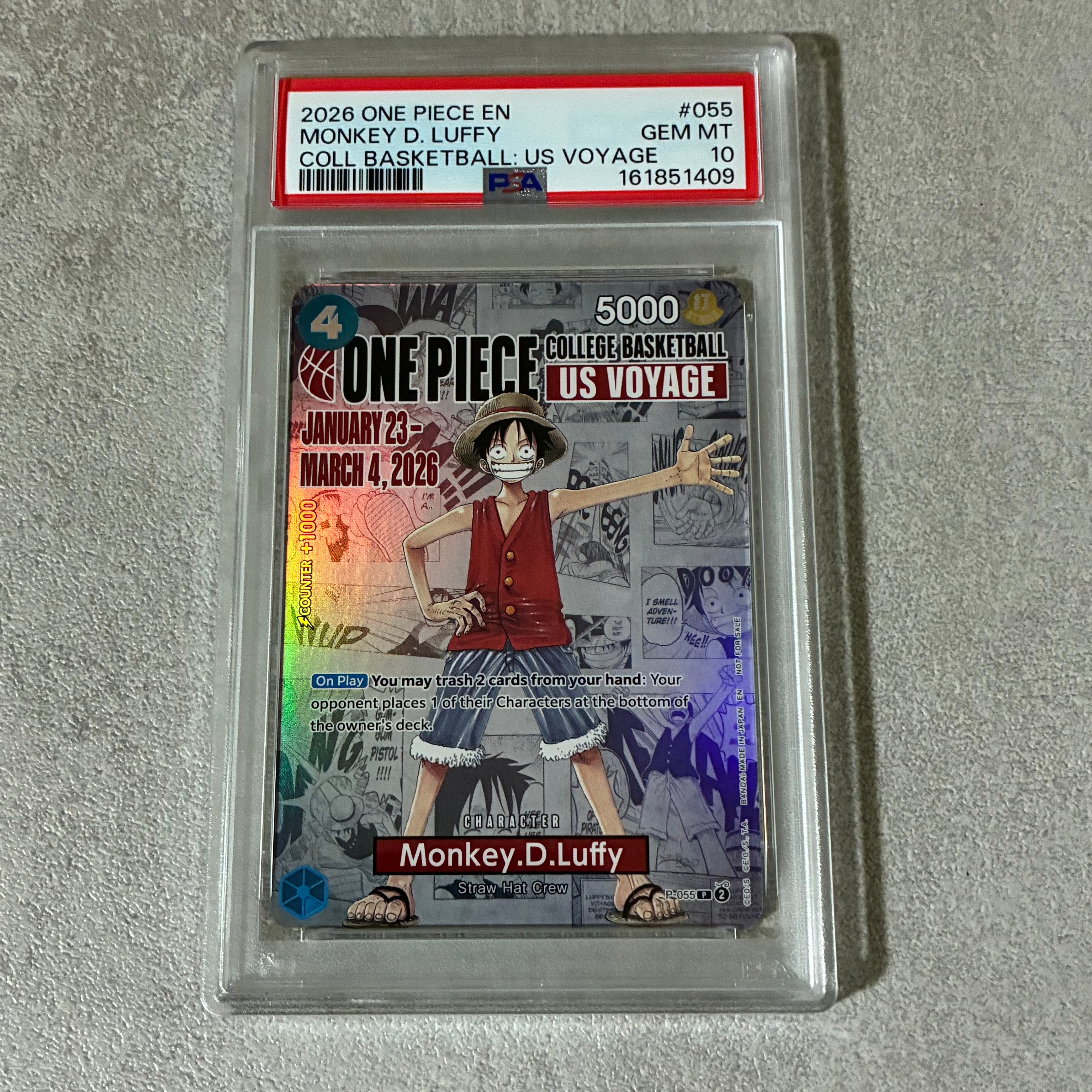PSA10】モンキー・D・ルフィ：P (開封済) [P-055]【英語版
